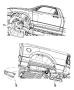 Diagram Fender Guards. for your 1995 Jeep Wrangler