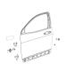 Diagram Front Door, Shell and Hinges. for your 1999 Chrysler 300 M