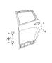 Diagram Rear Door, Shell and Hinges. for your 1999 Chrysler 300 M