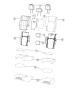 Diagram Second Row - Split Seat - With Booster Seats. for your 2003 Chrysler 300 M