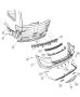 Diagram Fascia, Rear - SRT. for your 2001 Chrysler 300 M