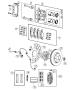 Diagram Brakes, Front. for your 2002 Chrysler 300 M