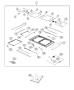 Diagram Sunroof and Component Parts. for your 2018 Jeep Grand Cherokee