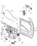 Diagram Rear Door, Hardware Components. for your 1999 Chrysler 300 M