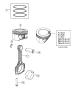 Diagram Pistons, Piston Rings, Connecting Rods And Connecting Rod Bearings 1.4L Turbocharged [1.4L I4 MultiAir Turbo Engine]. for your 2000 Chrysler 300 M