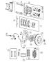 Diagram Brakes, Front. for your 2002 Chrysler 300 M