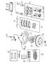 Diagram Brakes, Front. for your 2002 Chrysler 300 M