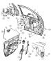 Diagram Front Door, Hardware Components. for your Jeep Compass