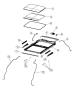 Sunroof Glass and Components Parts. Diagram