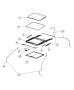 Diagram Sunroof and Component Parts. for your 2009 Jeep Grand Cherokee