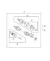 Diagram Shafts, Axle. for your 1992 Jeep