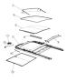 Diagram Sunroof Glass and Component Parts. for your 2009 Jeep Grand Cherokee