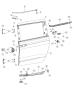 Diagram Sliding Door, Shell And Hinges. for your 2023 RAM 1500