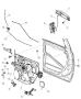 Diagram Rear Door, Hardware Components. for your Chrysler 300 M