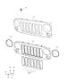 Diagram Grilles. for your 2018 Jeep Wrangler UNLIMITED SAHARA 3.6L V6 M/T 4X4