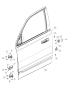 Diagram Front Door, Shell And Hinges. for your 2000 Chrysler 300 M