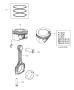 Diagram Pistons, Piston Rings, Connecting Rods And Connecting Rod Bearings 1.4L Turbocharged [1.4L I4 MULTIAIR TURBO ENGINE]. for your 2000 Chrysler 300 M