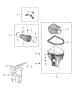 Diagram Air Cleaner 6.2L [6.2L SUPERCHARGED HEMI V8 SRT ENGINE] With [ADAPTATION COMPONENTS]. for your 2014 Dodge Challenger SRT8 CORE