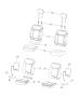 Diagram Front Seat - Bucket - Trim Code [Sea Salt/Black]. for your 2000 Chrysler 300 M