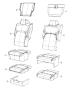 Diagram Front Seat - Center Seat. for your 2019 RAM 1500 Big Horn Extended Cab 5.7L Hemi V8