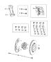 Diagram Brakes,Front. for your 1999 Chrysler 300 M