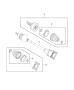 Image of SHAFT. Axle Half. Right. [6-Spd Aisin F21-250 Gen. image for your 2001 Chrysler 300  M 