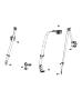 Image of BUCKLE ASSY. BUCKLE ASSY-S/BELT. [Black/Caramel], [Black. image for your 2021 Chrysler 300 Touring 3.6L V6 