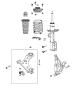 Image of STRUT. Front Suspension. Left. [Export Tuned Susp -. image for your 2002 Chrysler 300  M 