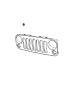 Image of TRIM RING KIT. Radiator Grille. [BODY COLOR GRILLE W/NEU. image for your Jeep