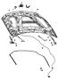 Image of BEZEL. Hood. Center. [SPORT PERFORMANCE HOOD]. image for your 2012 Ram 2500 6.7L Turbo I6 Diesel A/T  