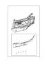 Image of BRACKET KIT. Fascia. Headlamp. Left. [LED Low/High Reflector. image for your Chrysler 300  M