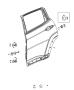 Diagram Rear Door, Shell and Hinges. for your 2002 Chrysler 300 M