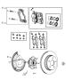 Diagram Brakes, Front. for your 2001 Chrysler 300 M