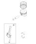 Pistons, Piston Rings, Connecting Rods and Connecting Rod Bearings. Diagram