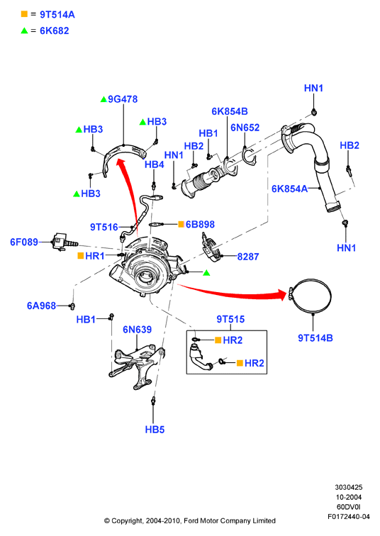 Full size assembly image of Turbocharger. (1/1)