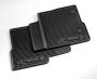 View Floor Mats - All-Weather Thermoplastic Rubber, Black Front Pair Regular Cab, Dual Retention Full-Sized Product Image