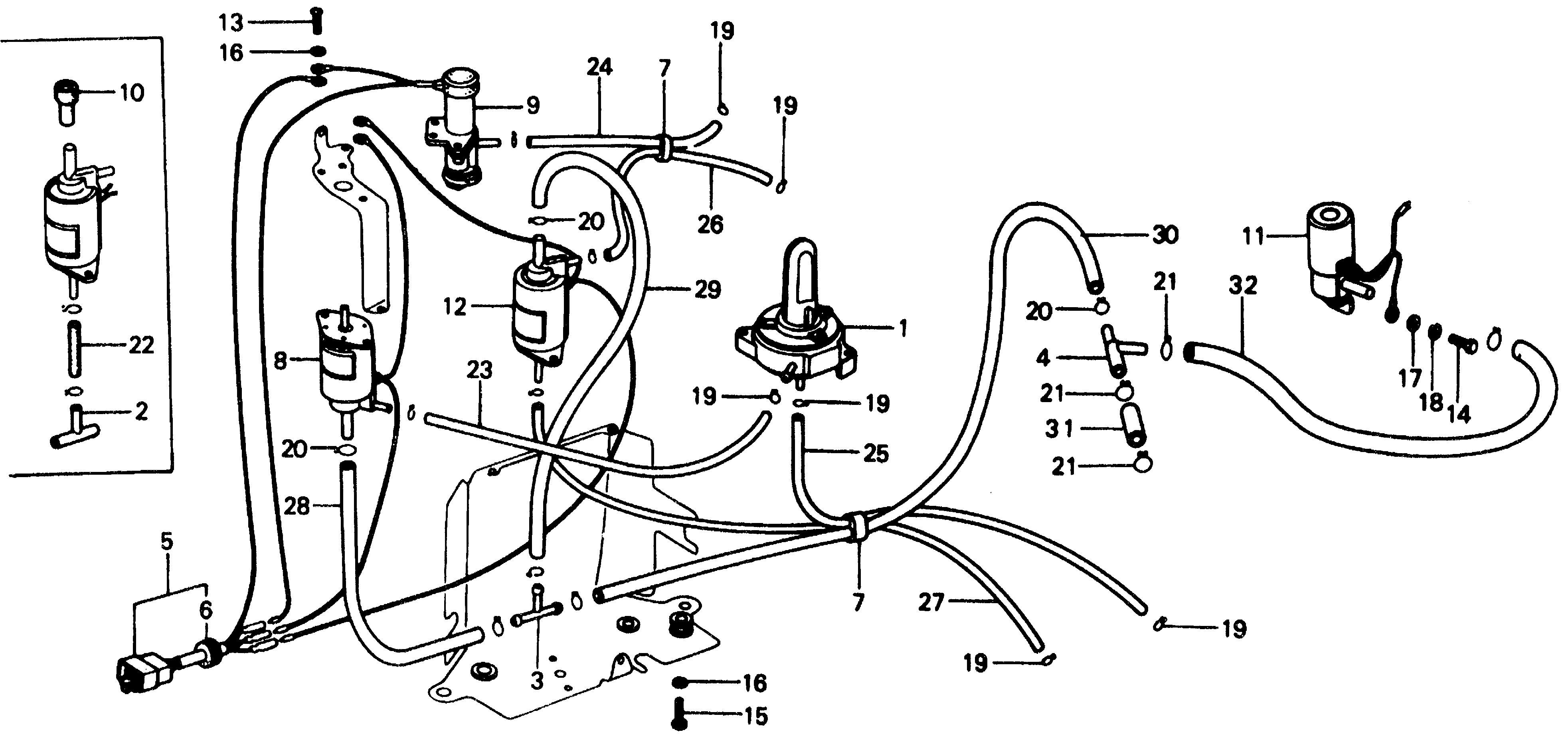 Diagram CONTROL VALVE ('75) for your Honda