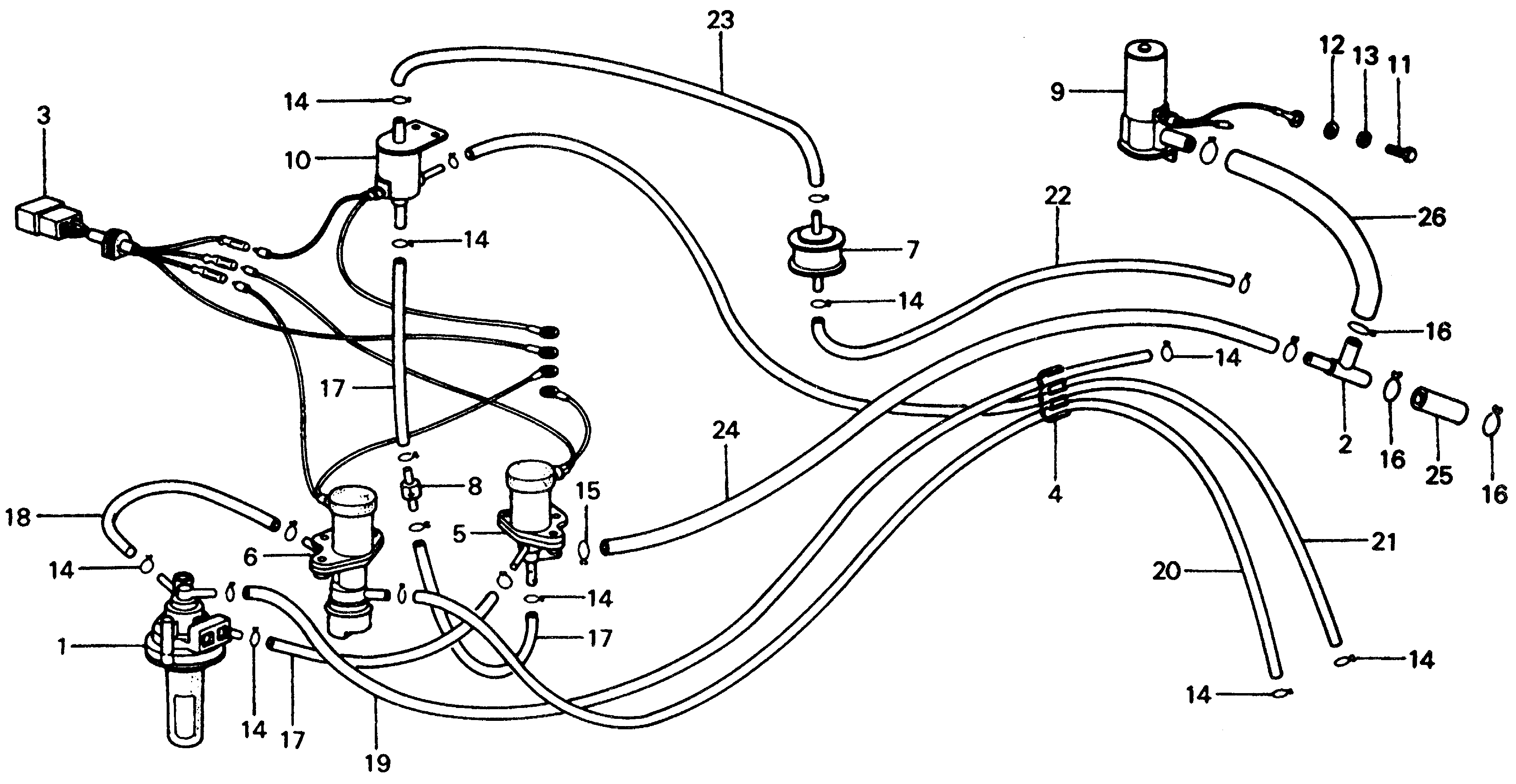 Diagram CONTROL VALVE ('76) for your Honda