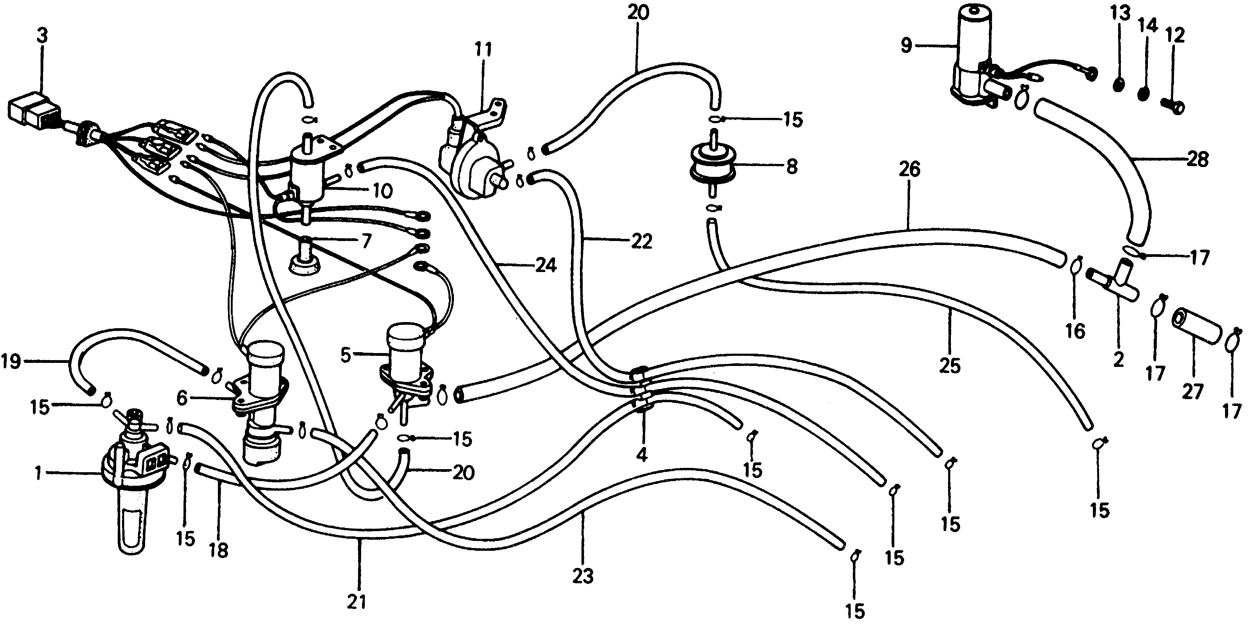 Diagram CONTROL VALVE ('76) for your Honda