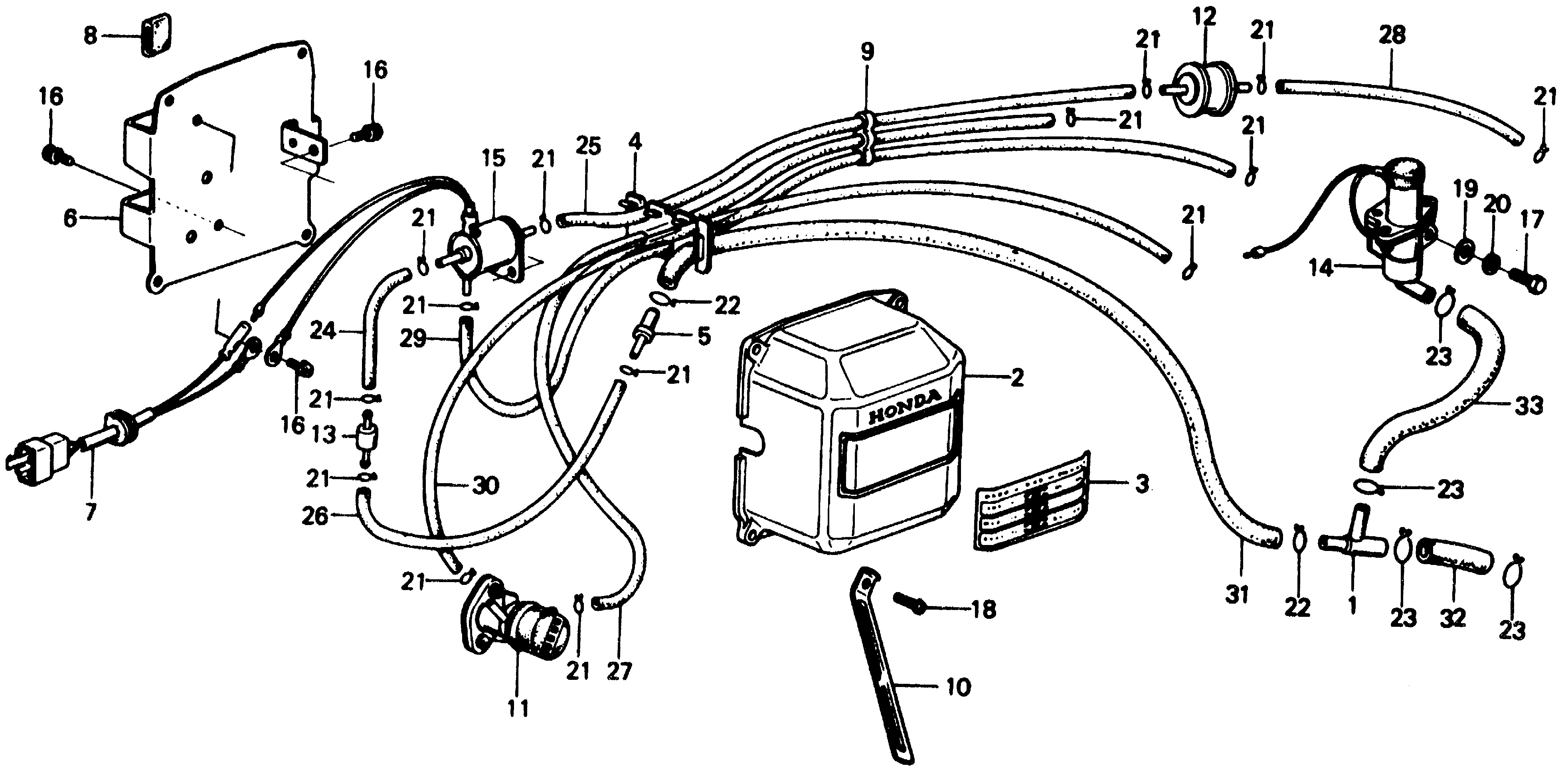 Diagram CONTROL VALVE (KA) ('77) for your Honda