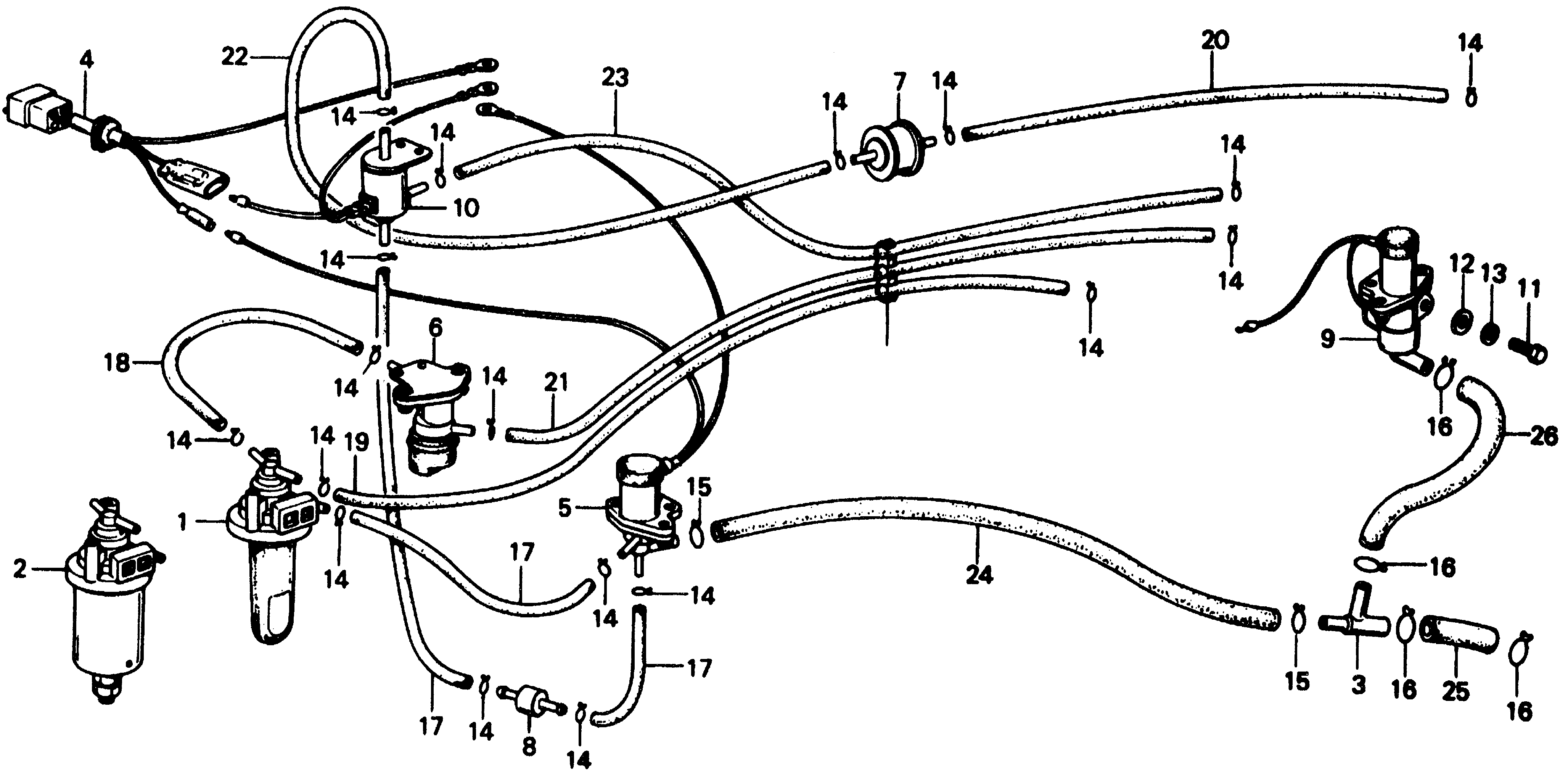 Diagram CONTROL VALVE (KL,KH) ('77) for your Honda