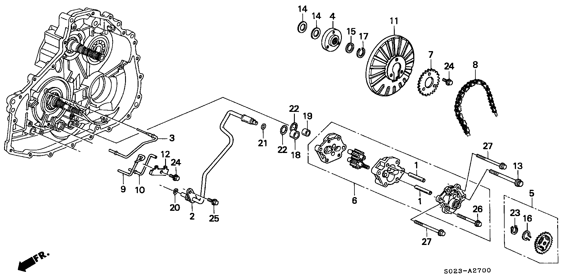 Diagram OIL PUMP for your Honda Civic Coupe  