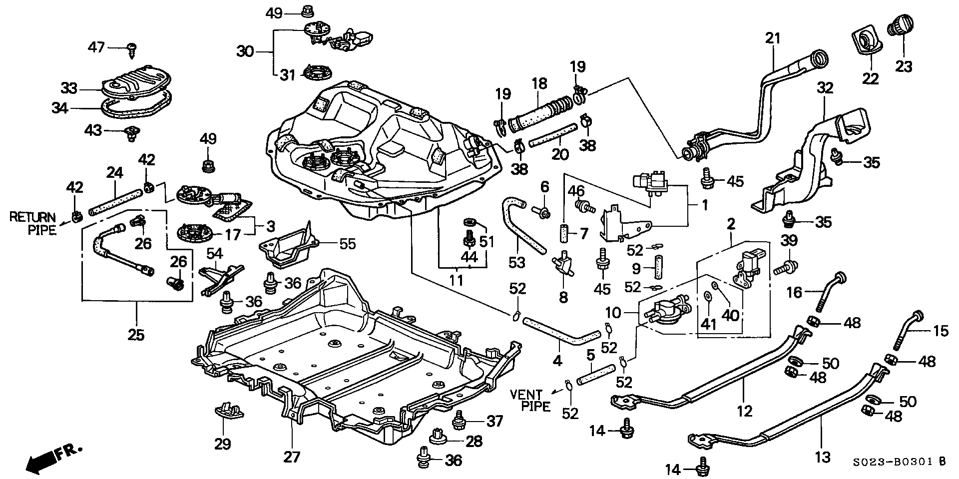 Diagram FUEL TANK (2) for your 2021 Honda Civic   