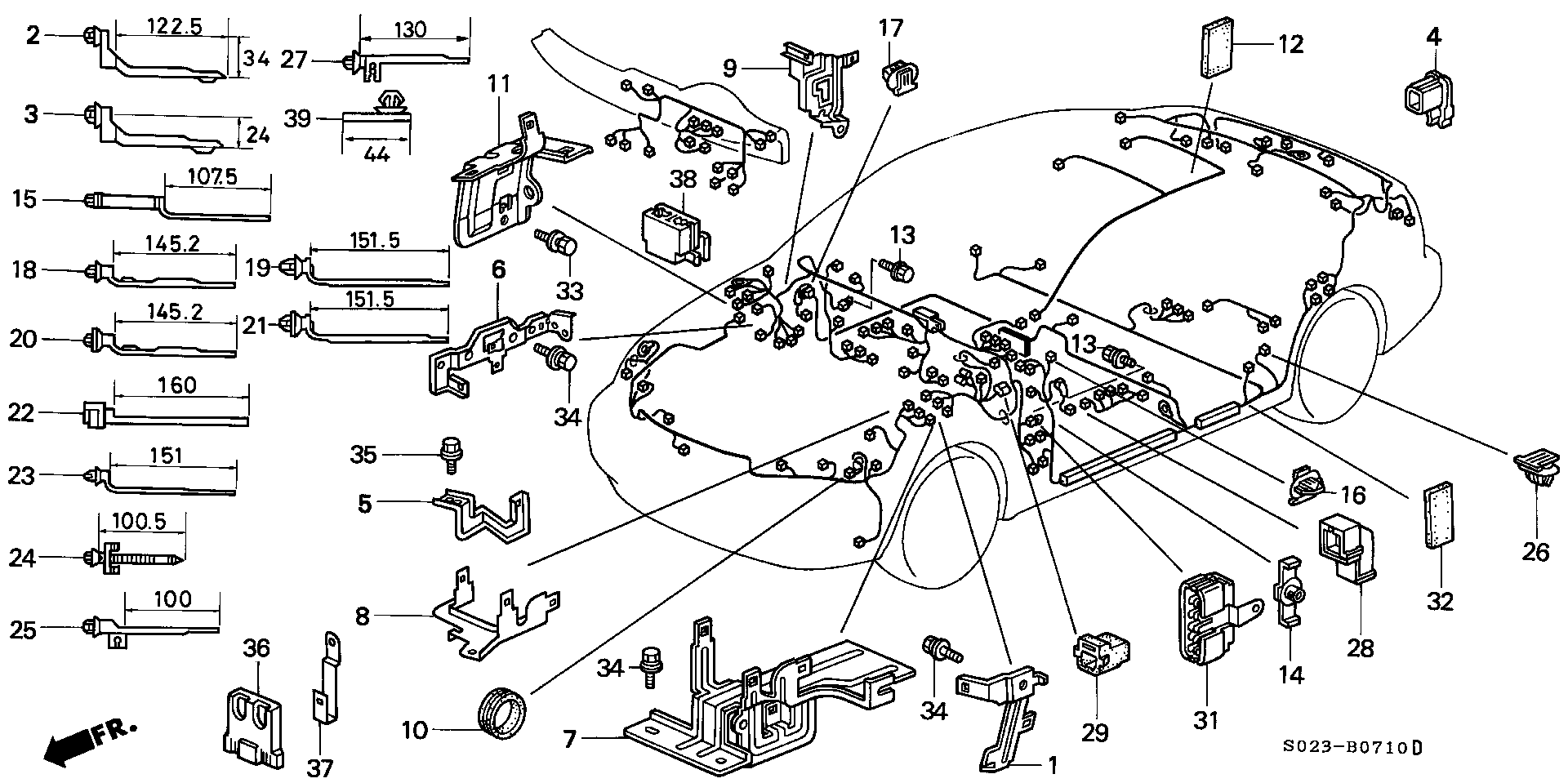 Diagram HARNESS BAND@BRACKET for your Honda