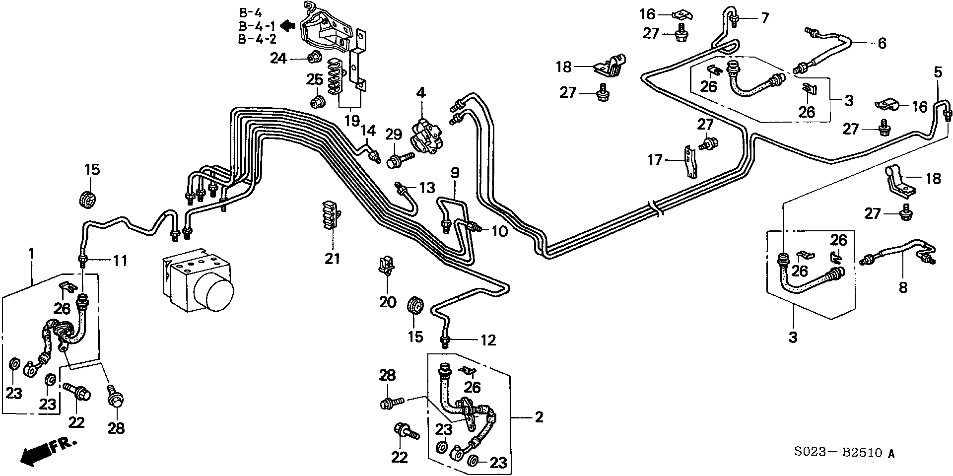 Diagram BRAKE LINES (ABS) for your 2024 Honda Passport  BLACK EDITION/ 5D 