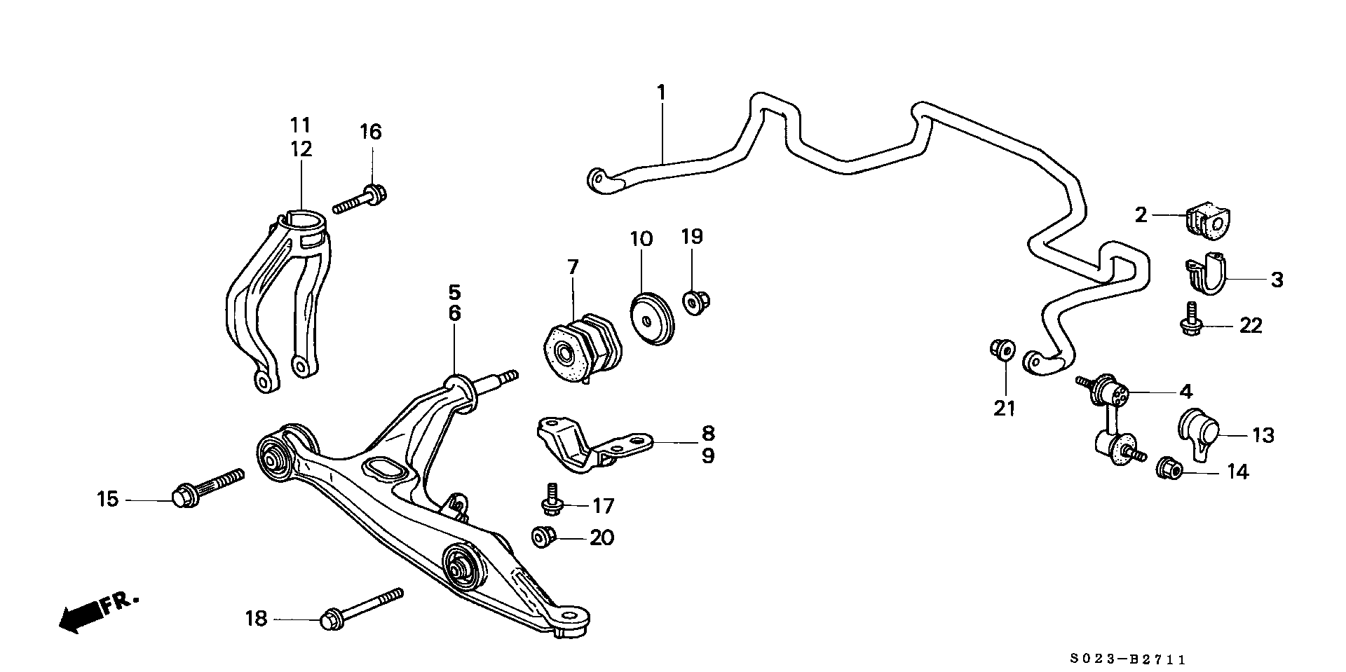 Diagram FRONT LOWER ARM (2) for your 2023 Honda Accord   