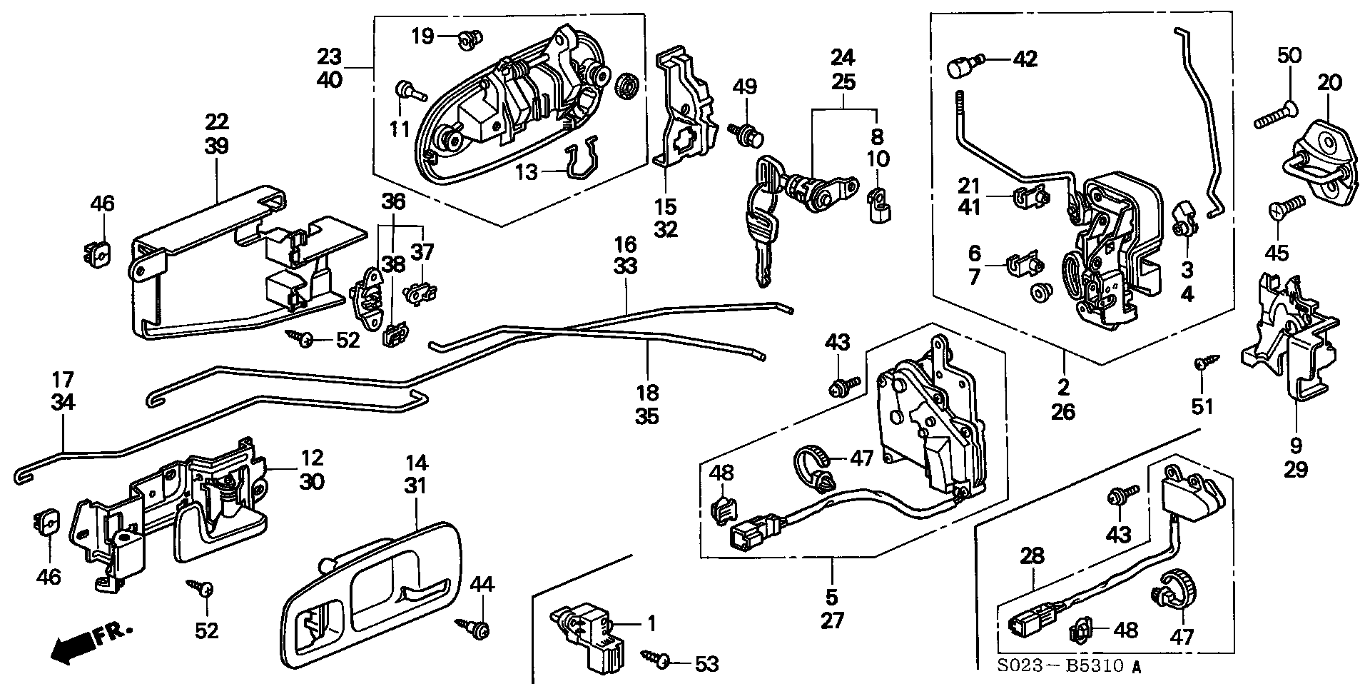 Diagram DOOR LOCK for your 2011 Honda CR-V   