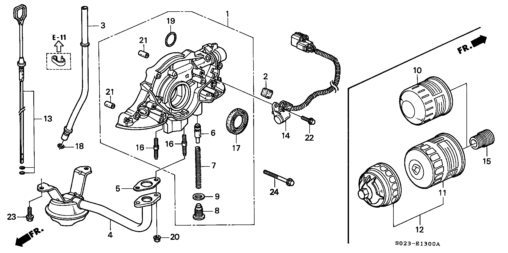 Diagram OIL PUMP@OIL STRAINER (SOHC) for your Honda