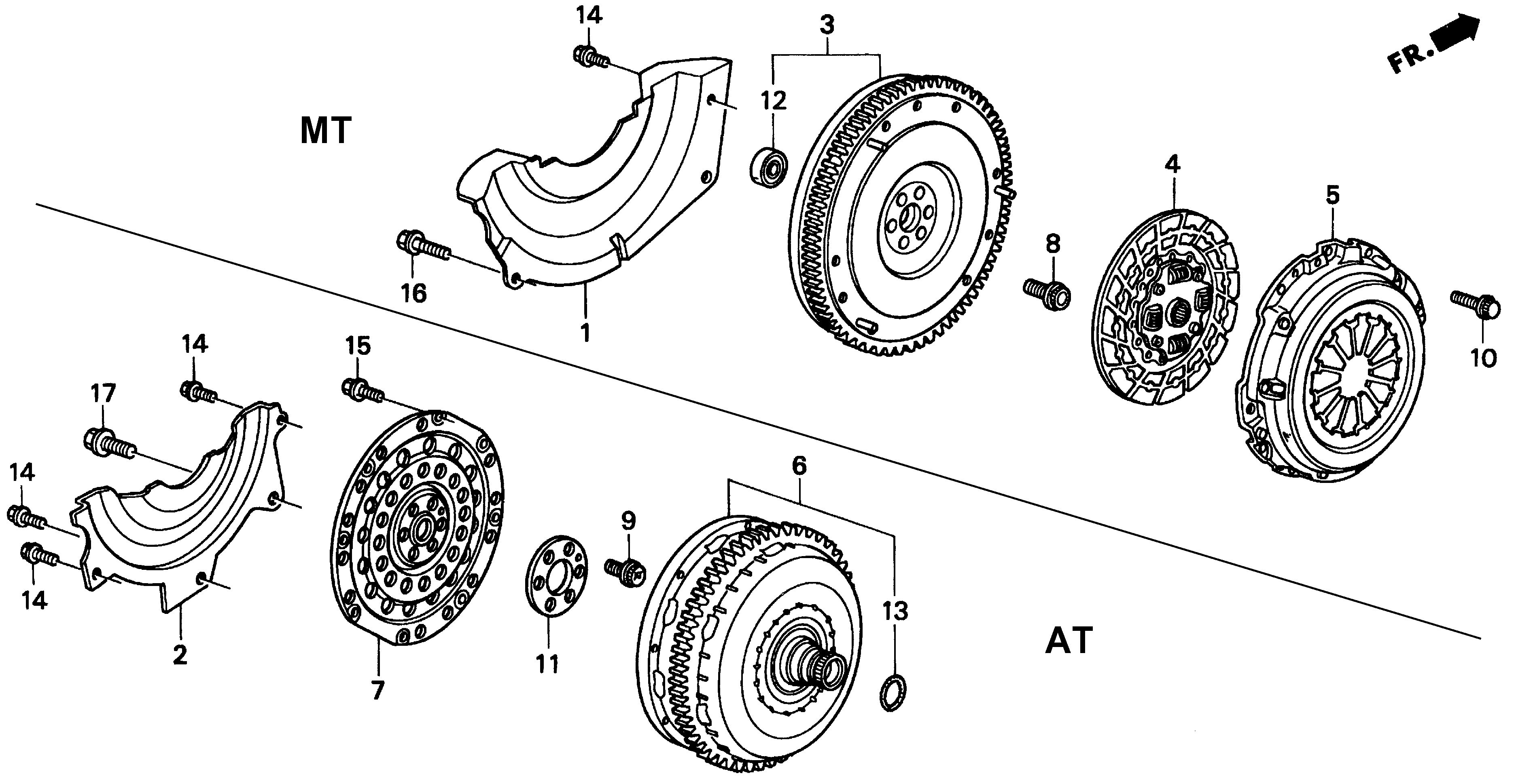 Diagram CLUTCH@TORQUE CONVERTER for your 2022 Honda Civic   