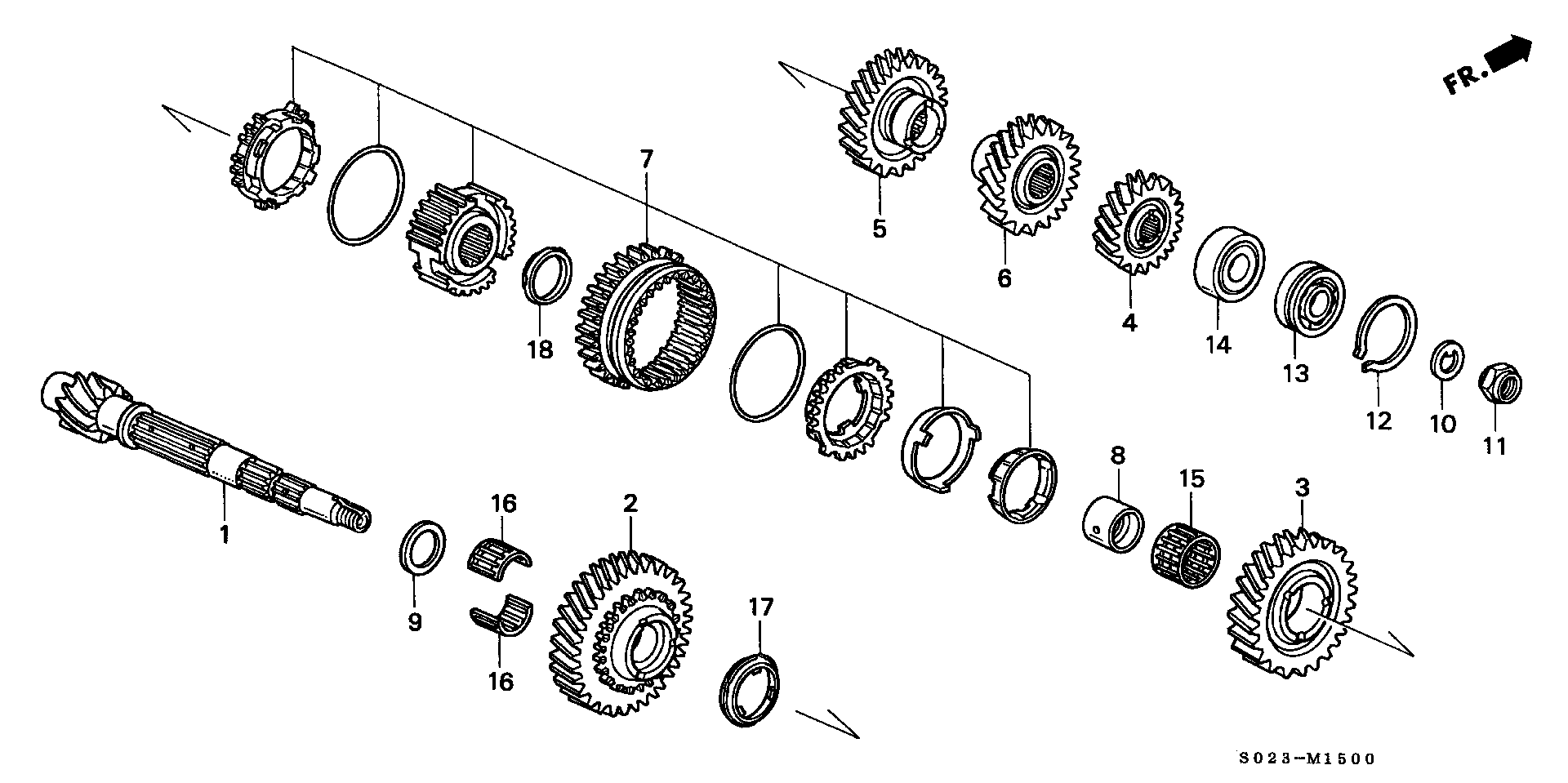 Diagram COUNTERSHAFT (DOHC) for your 2005 Honda Accord   